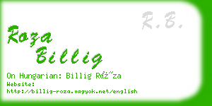 roza billig business card